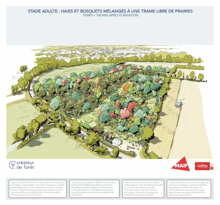 L'îlot de biodiversité en 2126
